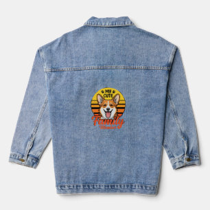 Süße Corgi-Familienmitglied-Hundefreund Jeansjacke