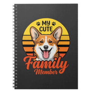 Süße Corgi-Familienmitglied-Hundefreund Notizblock