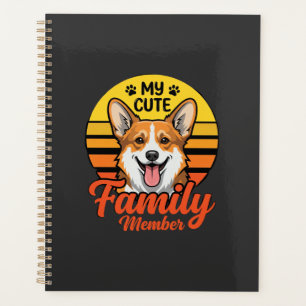 Süße Corgi-Familienmitglied-Hundefreund Planer