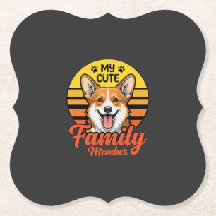 Süße Corgi-Familienmitglied-Hundefreund Untersetzer