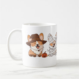 Süße Corgi-Halloween-Kostüme Whimsical Holiday Mu Kaffeetasse