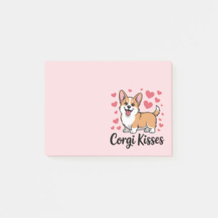 Süße Corgi Küsse Mom Pinke Herzen Hundeliebhaber Post-it Klebezettel