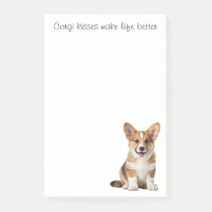 Süße Corgi Küsse Welpen Hund Lustiger Cardigan Cor Post-it Klebezettel