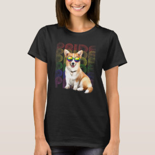 Süße Corgi Lgbt Flagge Gay Pride Lesbischer Hund L T-Shirt