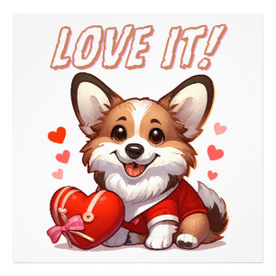 Süße Corgi Liebe Fotodruck