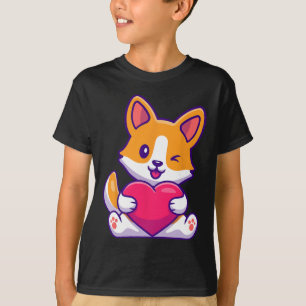 Süße Corgi Liebe Valentinstag Hunde Liebhaber Casu T-Shirt