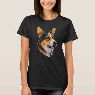 Süße Corgi Liebhaber Farbige Kunst Hundemama Hunde T-Shirt