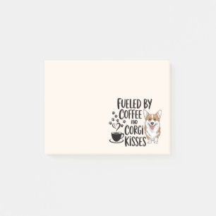 Süße Corgi-Mama, Kaffeeliebhaberin und Hundeliebha Post-it Klebezettel