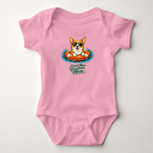 Süße Corgi Sommerurlaub Mode Baby Bodysuit Strampler
