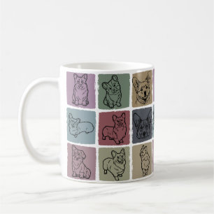 Süße Corgi Trinkflasche Retro Vintage Haustierlieb Kaffeetasse