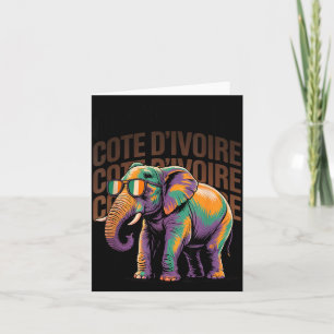 Süße Côte Divoire Reise Elefant Elfenbeinküste Jun Karte