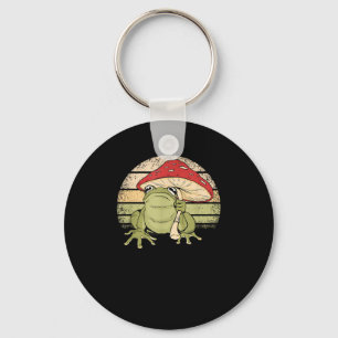 Süße Cottagecore-Ästhetik-Frosch-Pilz-Goblincor Schlüsselanhänger