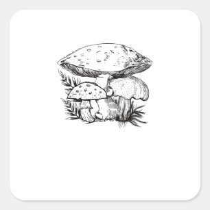 Süße Cottagecore-Ästhetik Pilz Fungi Goblinco Quadratischer Aufkleber