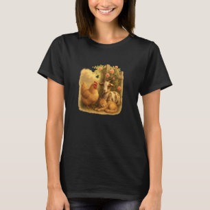 Süße Cottagecore-Bauernhoftiere Huhn Ziege Katze K T-Shirt