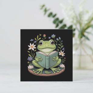 Süße Cottagecore Florale Frosch-Ästhetik Natur Einladung