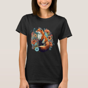 Süße Cottagecore Florale Fuchs-Ästhetik Mädchen Fr T-Shirt