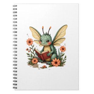 Süße Cottagecore Florale Libelle Ästhetik Grafik Notizblock