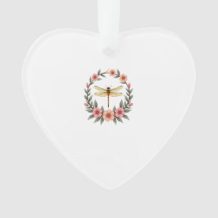 Süße Cottagecore Florale Libellen-Ästhetik Mädchen Ornament