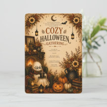 Süße Cottagecore-Halloween-Party-Einladung