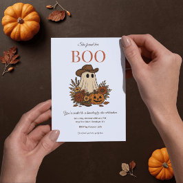 Süße Cowboy-Geist Halloween-Party-Einladung Einladung