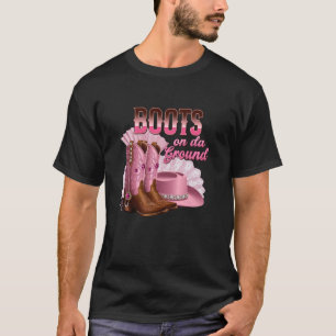 Süße Cowgirl-Stiefel auf dem Boden Linedance Weste T-Shirt