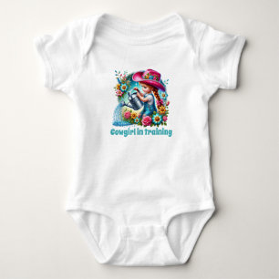 Süße Cowgirl-Training personalisierbar Baby Strampler