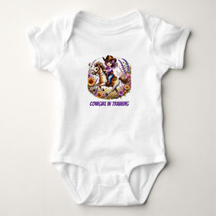 Süße Cowgirl-Training personalisierbar Baby Strampler