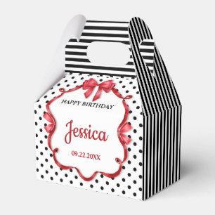 Süße crimson Schleife Geburtstag 4"b x 2,5"l x 5"h Geschenkschachtel