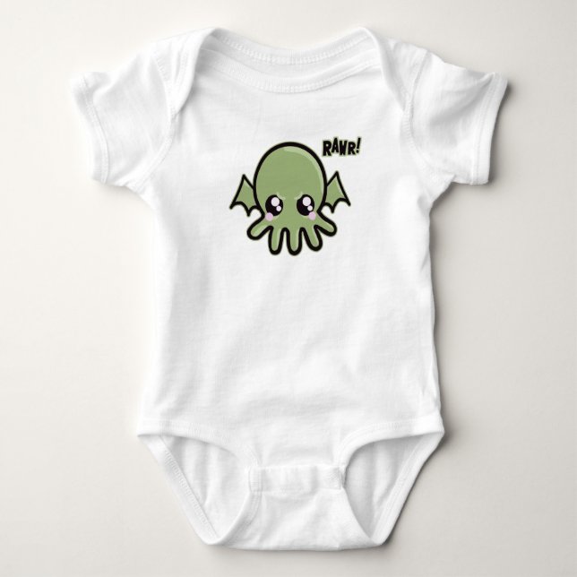 Süsse Cthulhu Baby Bodysuit Baby Strampler (Vorderseite)
