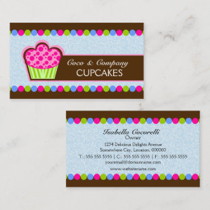 Süße Cupcake-Bäckerei Visitenkarten Visitenkarte