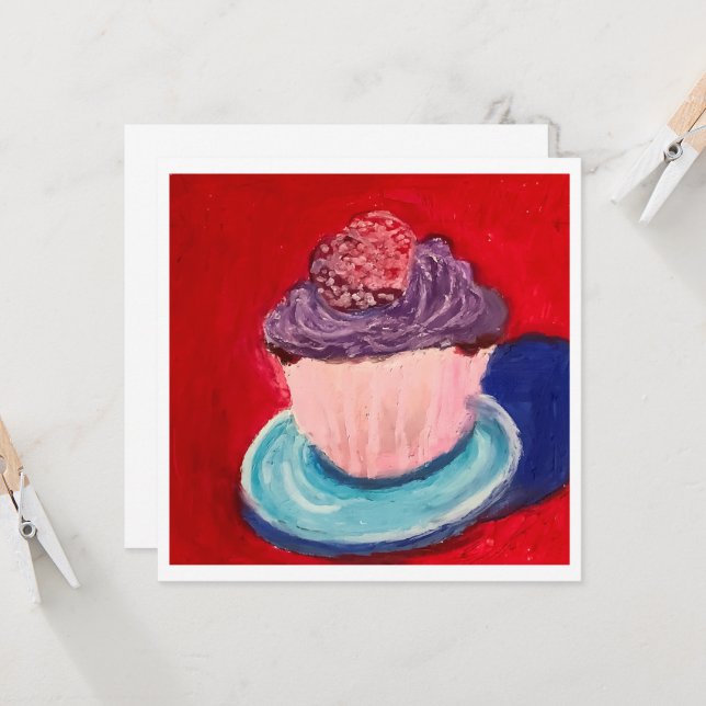Süße Cupcake-Karte Karte (Vorderseite/Rückseite Beispiel)