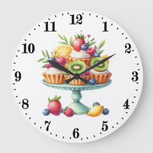 Süße Cupcake-Liebhaber Küchenwanduhr  Große Wanduhr