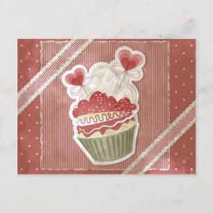 Süße Cupcake-Postkarte Postkarte