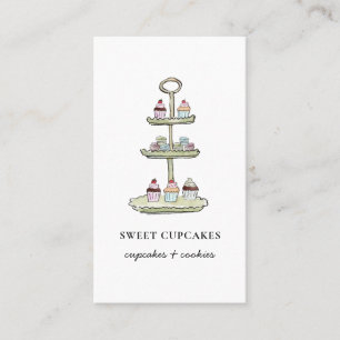 Süße Cupcakes-Gebäck Bäckerei Visitenkarte