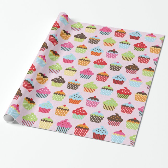 Süße Cupcakes Geschenkpapier (Ungerollt)
