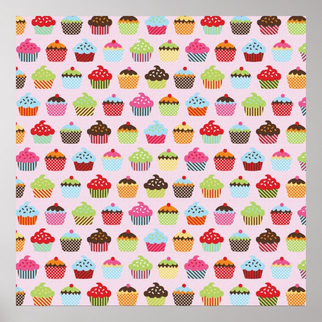 Süße Cupcakes Poster (Vorne)
