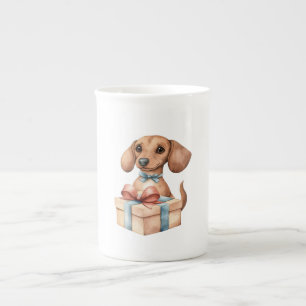 Süße Dachshund-Geburtstags-Tasse Ein bisschen älte Prozellantasse