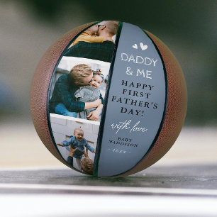 Süße 'Daddy & Me'-Fotocollage zum 1. Vatertag Basketball