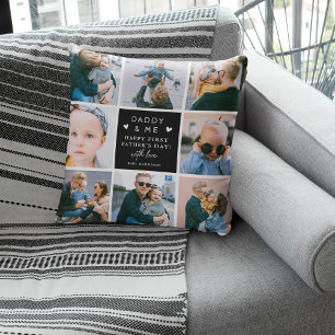 Süße 'Daddy & Me' Fotocollage zum 1. Vatertag Kissen