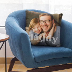 Süße Daddy-Overlay-Typografie-Foto Kissen