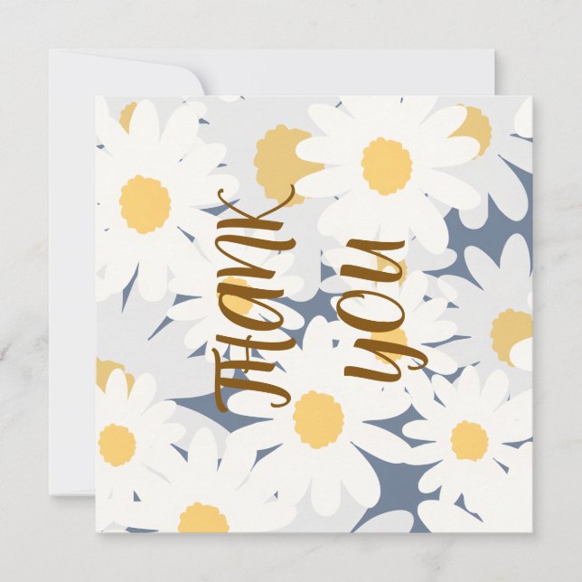 Süße Daisy-Blumenmuster-Dankeskarten Dankeskarte (Vorderseite)