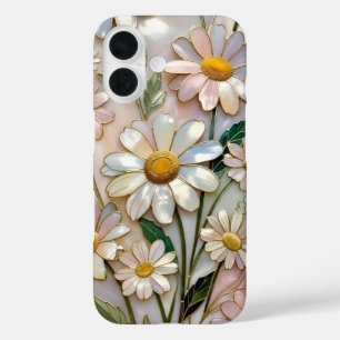 Süße Daisy iPhone-Hülle Florales Buntglas-Design iPhone 16 Hülle