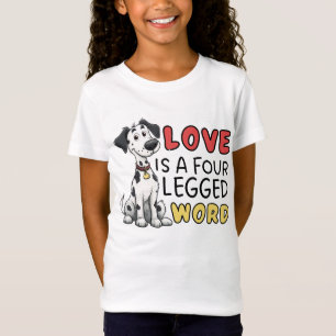 Süße Dalmatiner Liebe ist ein vierbeiniges Wort Mä T-Shirt