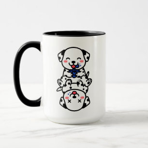 Süße Dalmatiner-Welpen Blaubeer-Spaß Tasse