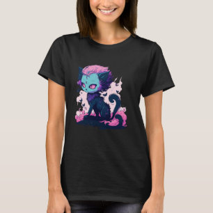 Süße Dämonen-Katzengirl T-Shirt