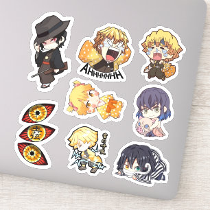 Süße Dämonenjäger-Aufkleber – Chibi-Slayer-Stil Aufkleber
