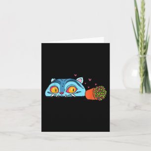 Süße Dämonenkatze Lustige Anime Otaku Japanisch  Karte