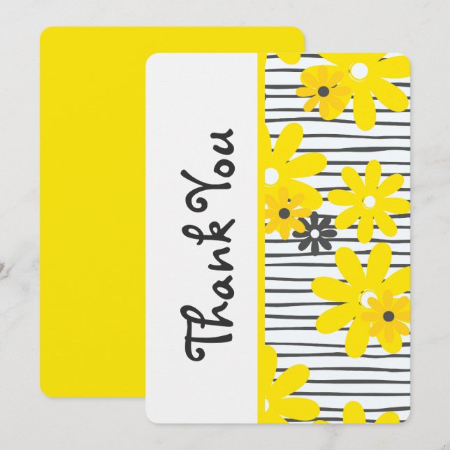 Süße Dankeskarten Hübsche Florale Dankesnotiz Dankeskarte (Vorne/Hinten)