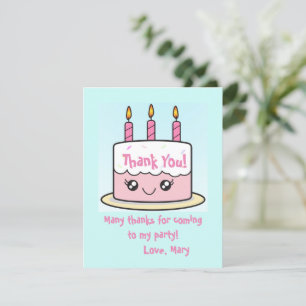 Süße Dankeskarten zum Geburtstag mit Motiv Geburts Dankeskarte