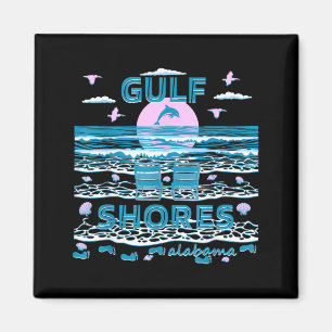Süße Delfinliebhaber-Familie Gulf Shores Al Famili Magnet
